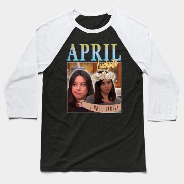 April Ludgate Homage Baseball T-Shirt by GraphicTeeShop